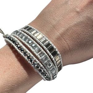 NEW- Victoria Emerson Pearlescent Beaded Wrap Bracelet - Small